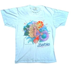 Vintage 1990 Mattel Michael Scott Fashions Beach Barbie Tropical Tshirt 14-16